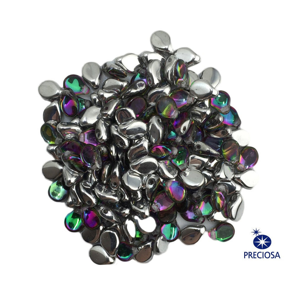 7x5mm Helio Purple Crystal Preciosa Czech Pip Glass Beads (50)