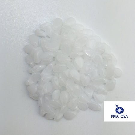 7x5mm Alabaster Preciosa Czech Pip Glass Beads (50)