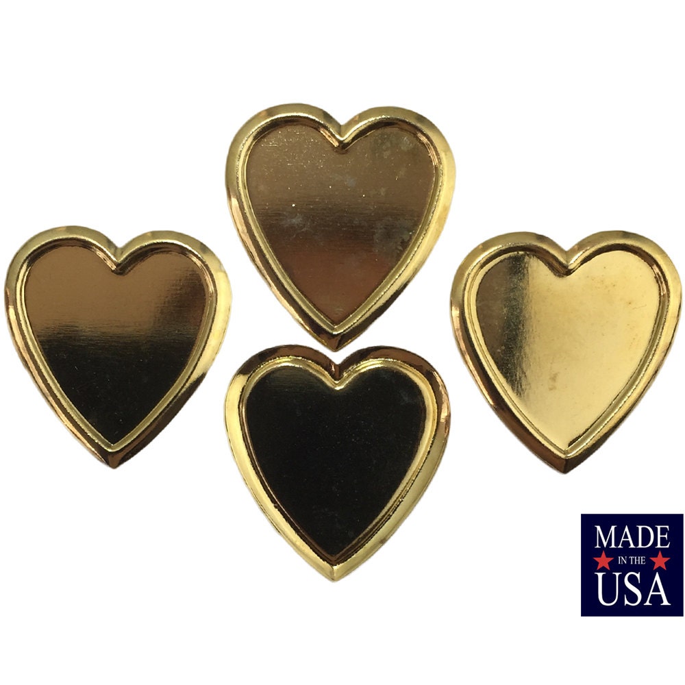 Gold Plated Heart Setting 18mm (8) mtl007