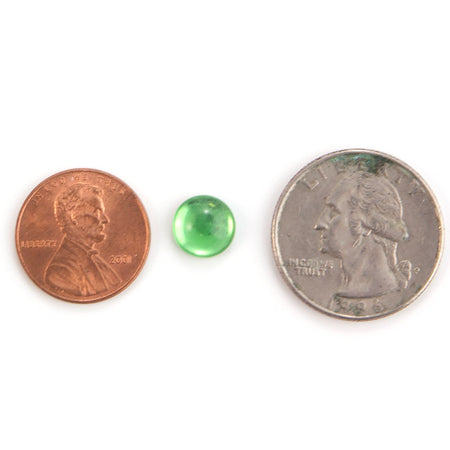 9mm Translucent Peridot Foiled Glass Round Cabochons (10) Cab2004C