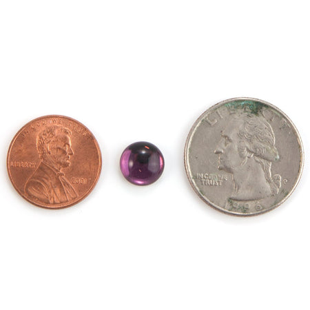 9mm Translucent Amethyst Foiled Glass Round Cabochons (10) cab2004D