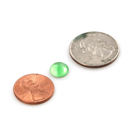 9mm Translucent Peridot Foiled Glass Round Cabochons (10) Cab2004C