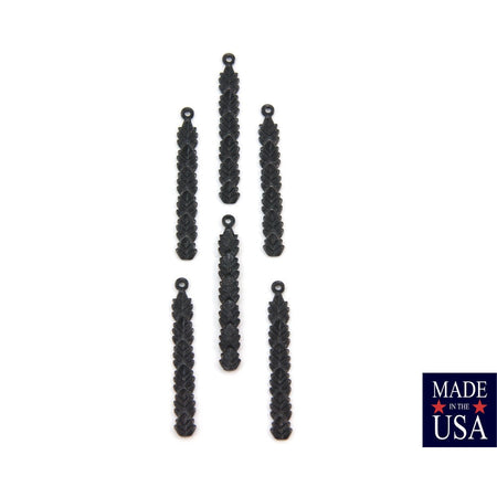 Matte Black 1 Loop 6 Leaf Layered Pendant 43mm (6) mtl423C