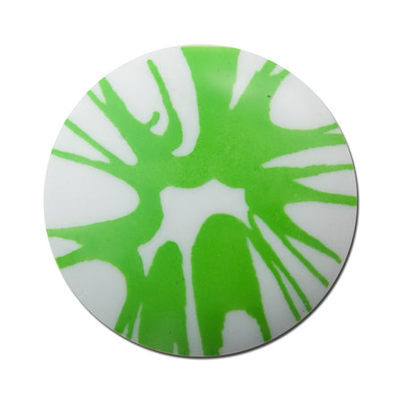 Vintage Green Splatter Acrylic Cabochon 30mm (2) cab393