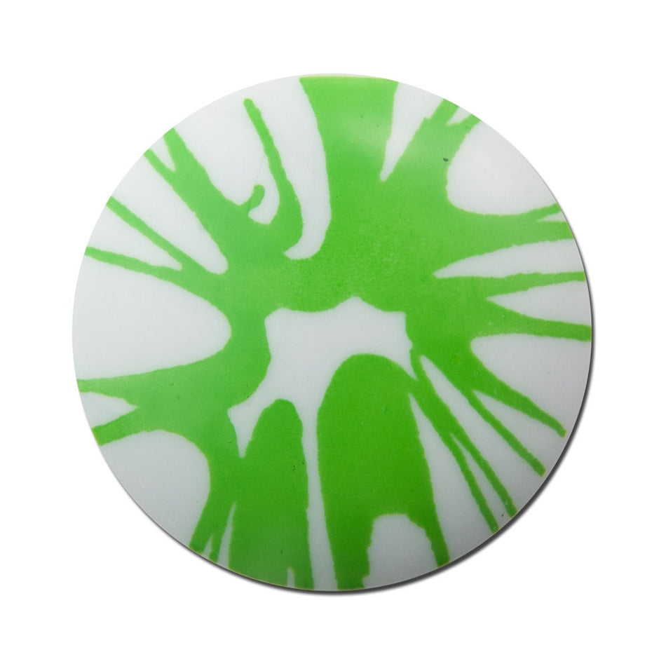 Vintage Green Splatter Acrylic Cabochon 30mm (2) cab393
