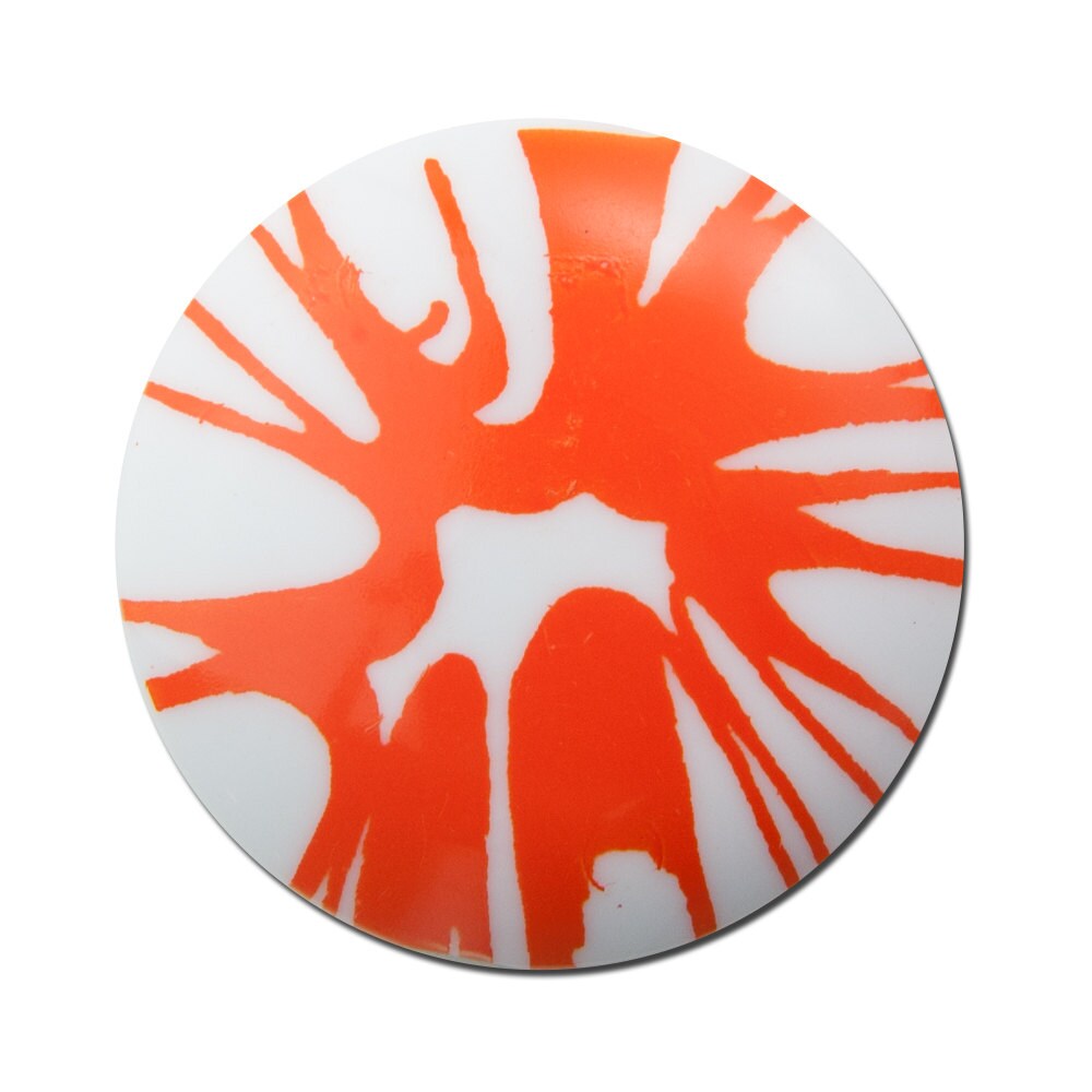 Vintage Orange Splatter Cabochon 30mm (2) cab393B