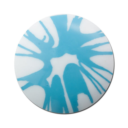 Vintage Blue Splatter Cabochon 30mm (2) cab393C