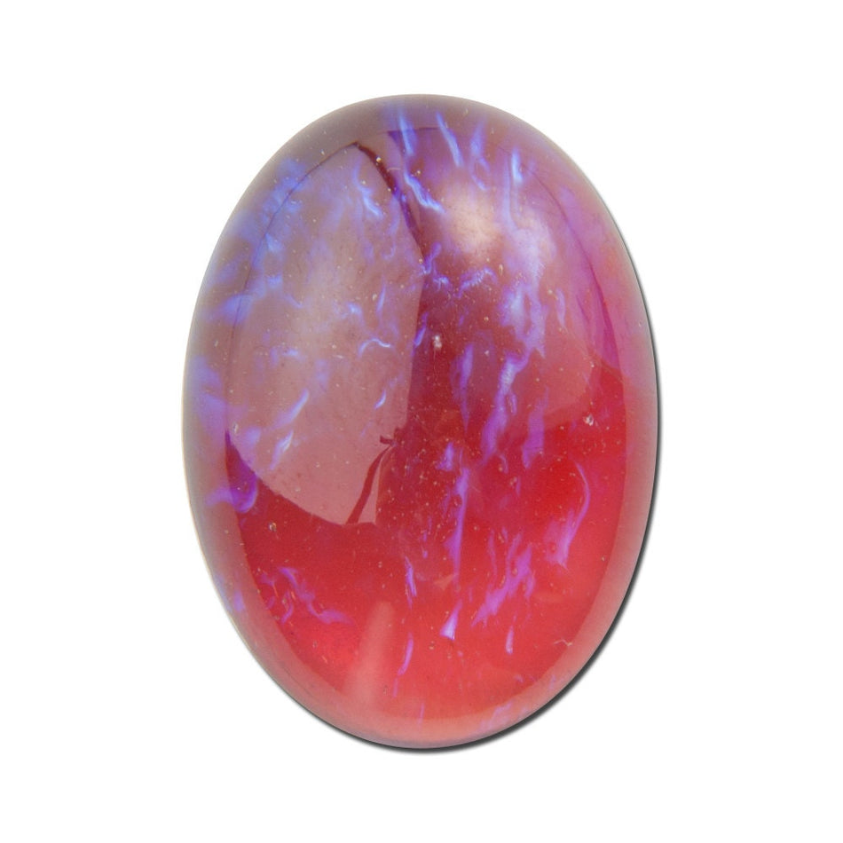 Mexican Opal Dragons Breath Glass Cabochon 25x18mm (1) cab5006A