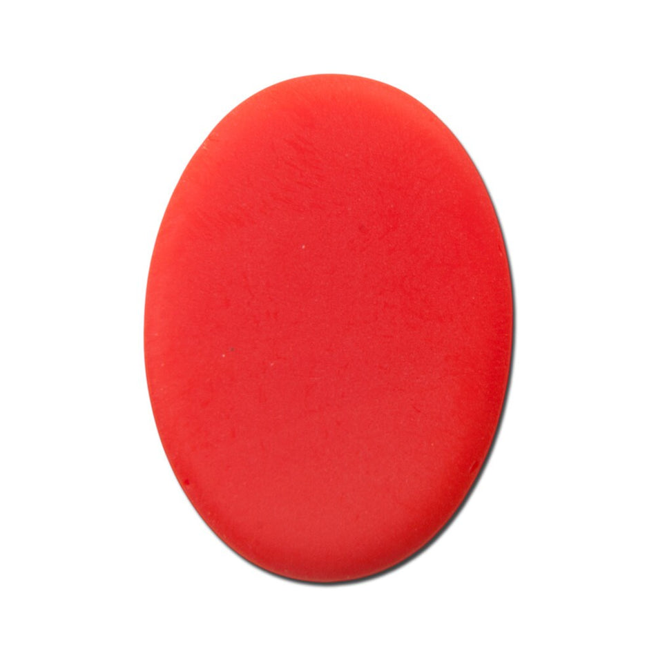 Vintage Orange Red with Gold Glass Cabochons Germany 25x18mm (1) cab453A