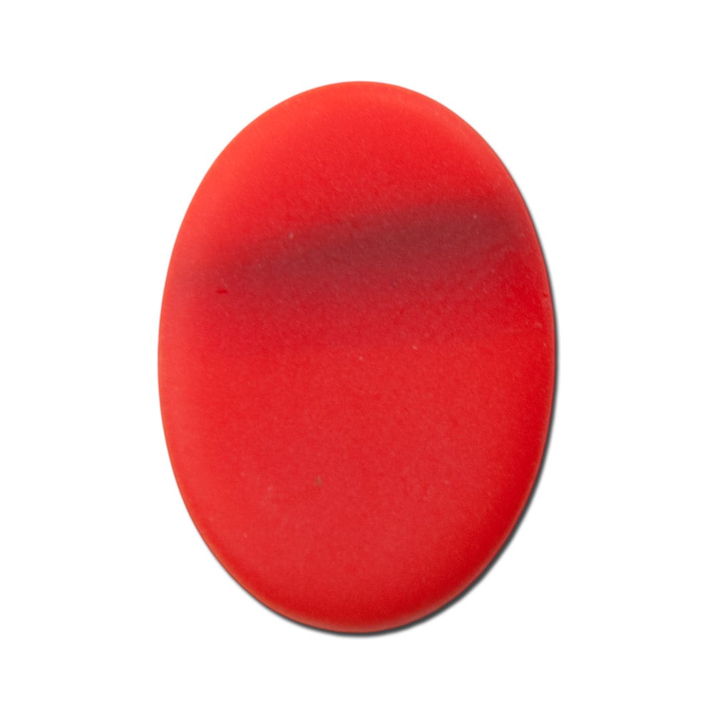 Vintage Orange Red with Gold Glass Cabochons Germany 18x13mm (2) cab453D