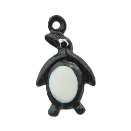 Vintage Enameled Penguin Charms 17mmx10mm (4) chr176C