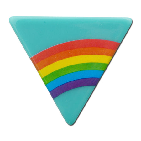 Vintage West German Turquoise Triangle Rainbow Cabochons 40mm (4) cab437C