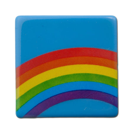 Vintage West German Blue Rainbow Cabochons 30mm (4) cab437D