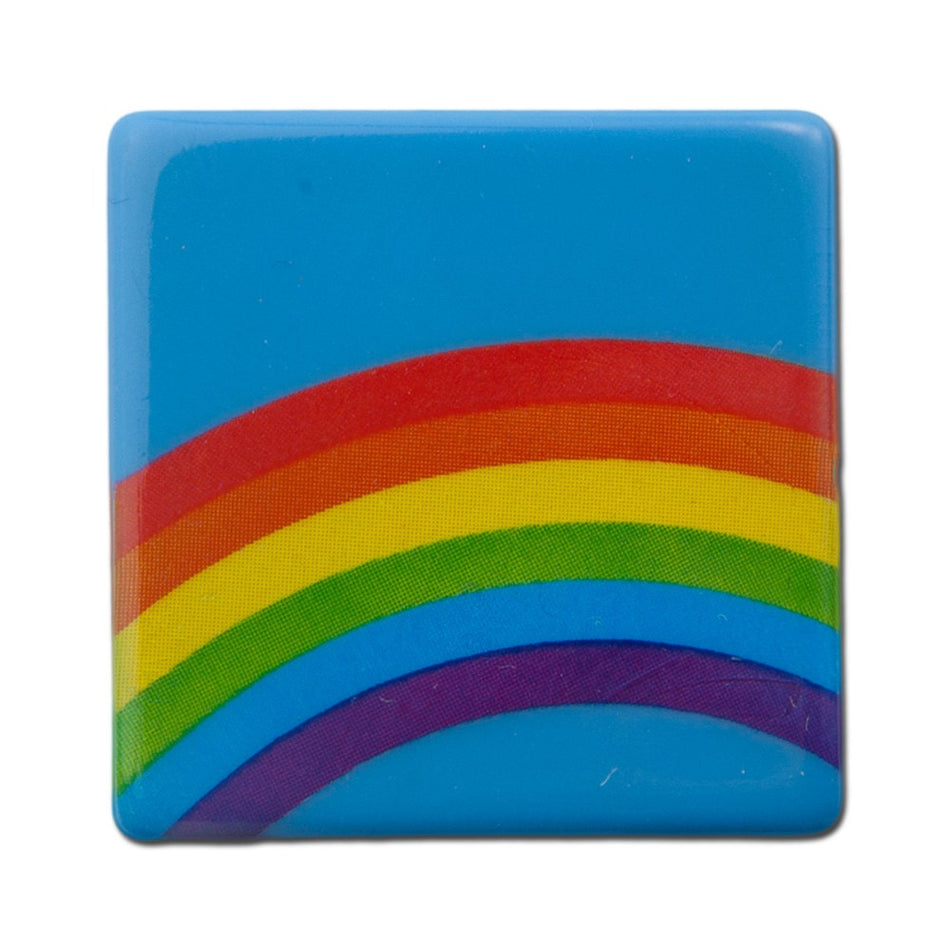 Vintage West German Blue Rainbow Cabochons 30mm (4) cab437D