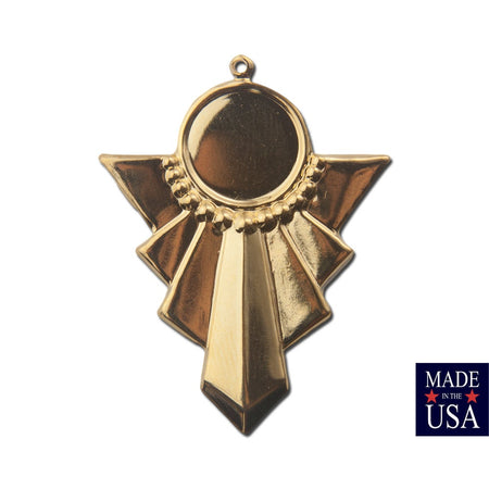 1 Loop Gold Plated Swag Pendant with 13mm Setting (4) pnd022G