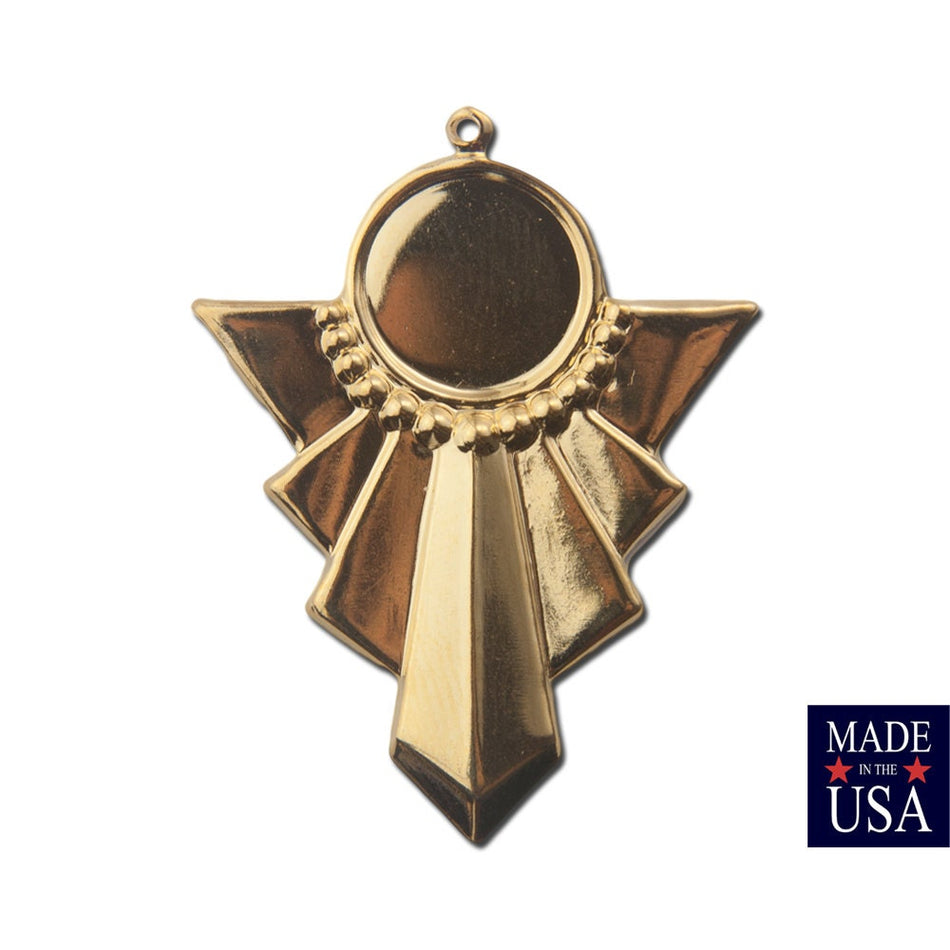 1 Loop Gold Plated Swag Pendant with 13mm Setting (4) pnd022G
