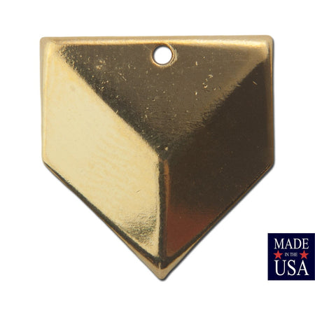 1 Hole Gold Plated Geometric Triangle Charms Drops 18x18mm (6) mtl076G