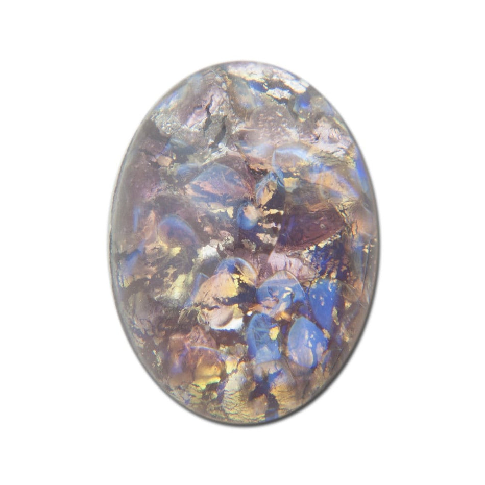 Amethyst Opal Oval Glass Cabochons 18x13mm (2) cab5005E
