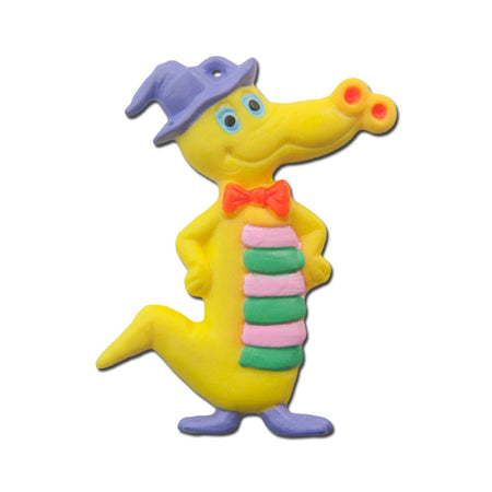 Silly Vintage Yellow Alligator Pendant Charm chr057C