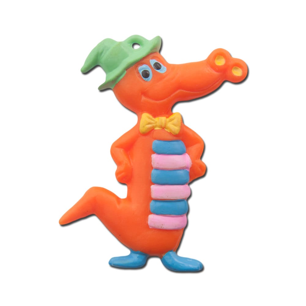 Silly Vintage Orange Alligator Pendant Charm chr057D
