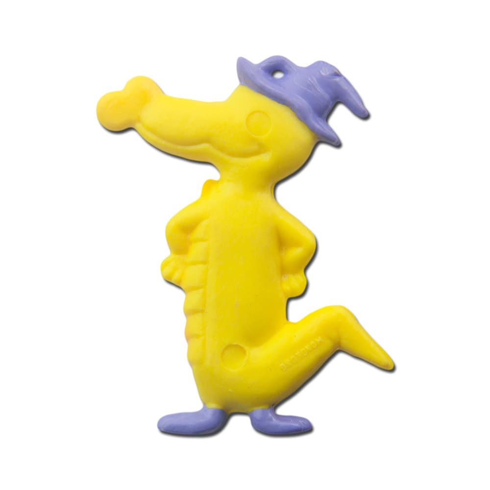 Silly Vintage Yellow Alligator Pendant Charm chr057C