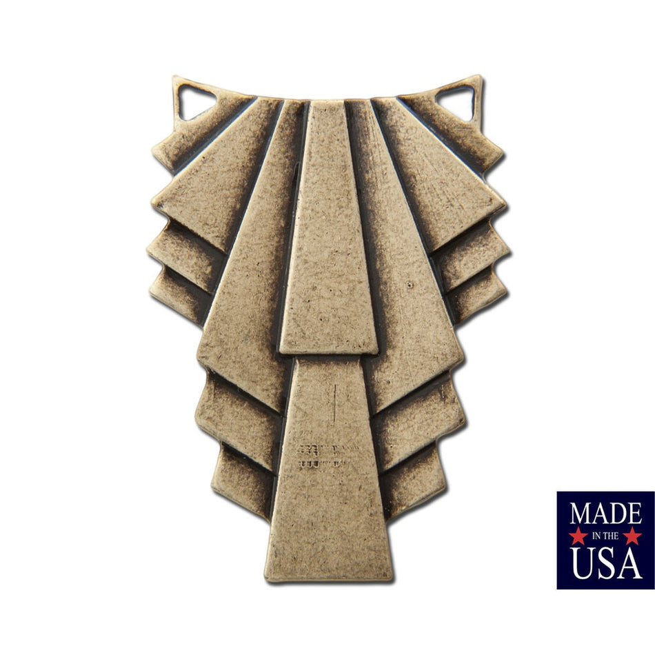 2 Loop Brass Ox Deco Pendant Connector 31x21mm (2) mtl460B