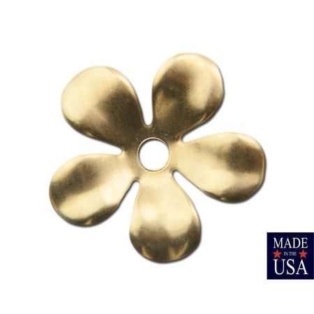 Raw Brass Cupped Flower Bead Cap 18mm (8) mtl263