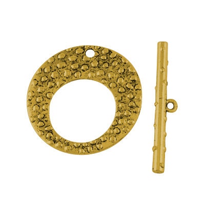 Bumpy Top Antiqued Gold Toggle Extra Large (2 Sets) tog001B