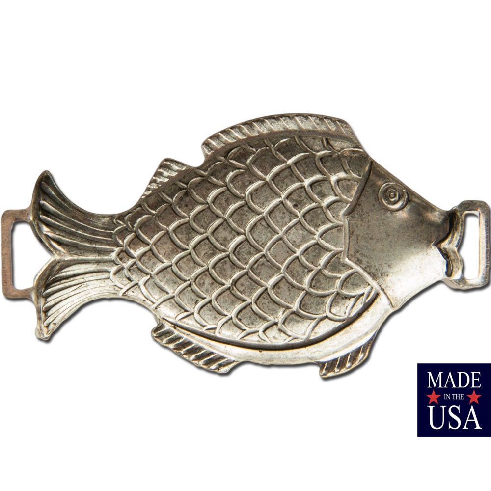 Large Antiqued Silver Fish Connector Pendant Link 52x28mm (2) mtl400B