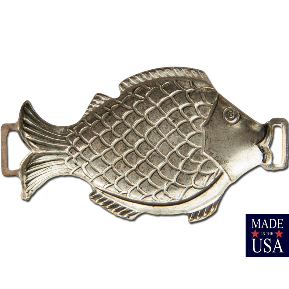 Large Antiqued Silver Fish Connector Pendant Link 52x28mm (2) mtl400B