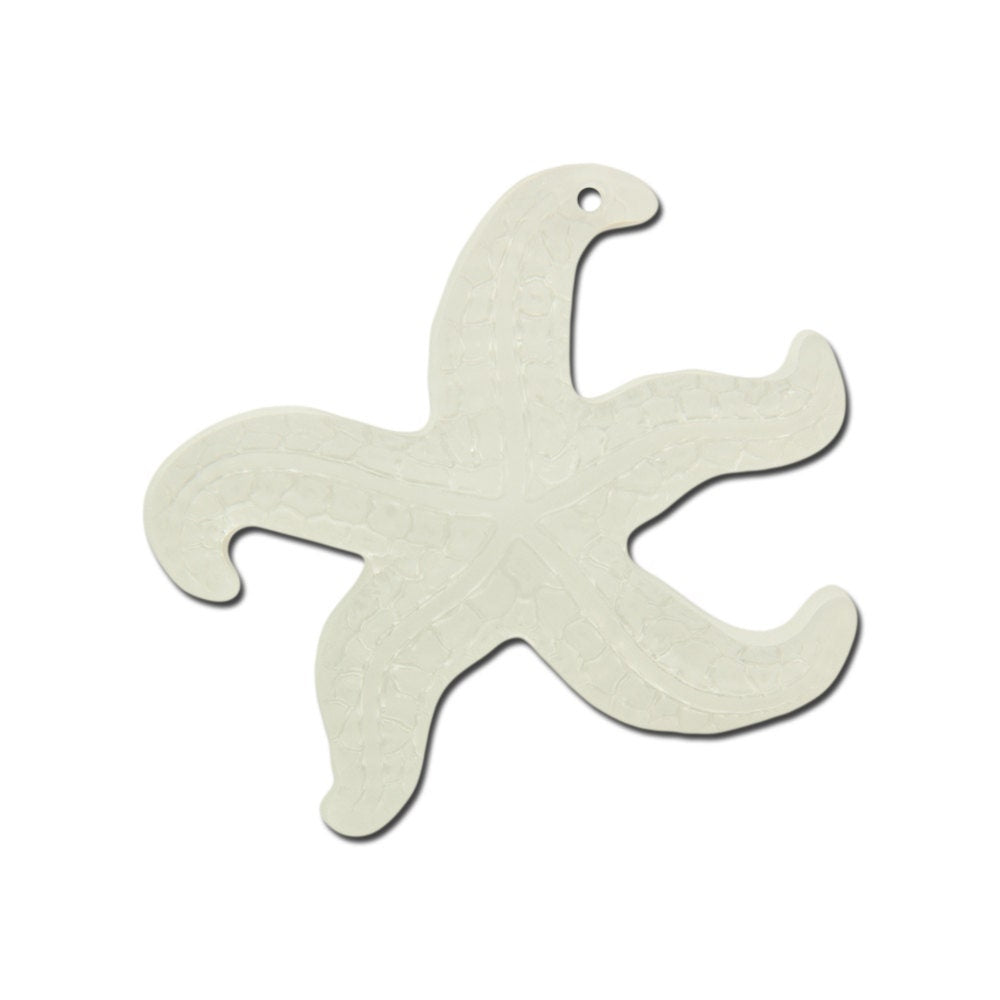 Vintage Matte Crystal Starfish Beads Charm West German Plastic 30mm (4) bds857A