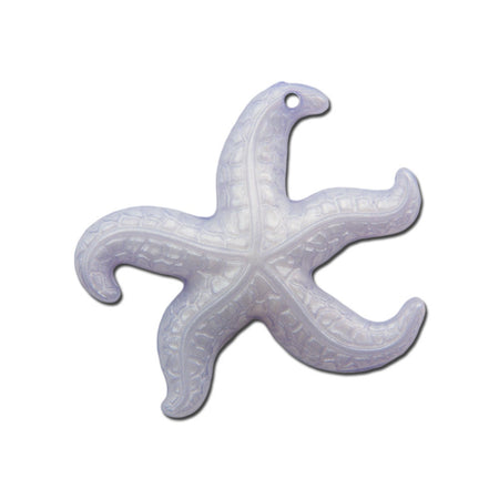 Vintage West German Purple Starfish Beads Charm 30mm (4) bds857F
