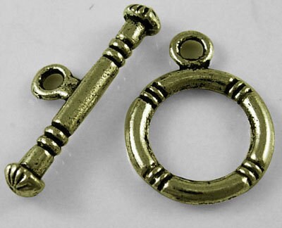Life Preserve Antiqued Bronze Toggles (20 Sets) tog009C