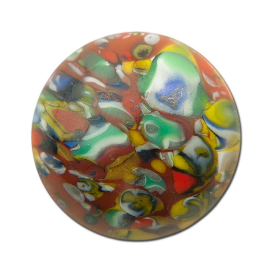 Vintage Brown Millefiori Glass Cabochons 15mm (2) cab484B