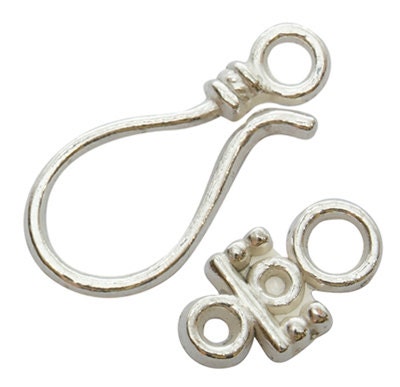 Tribal Loop Silver Tone Clasps (8 Sets) tog016E