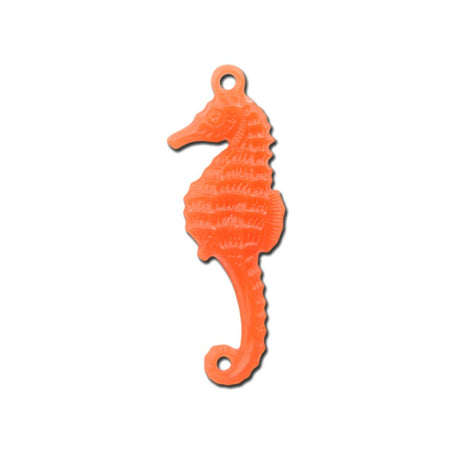 Orange Baby Seahorse Pendants Charms 29x10mm (6) pnd110K