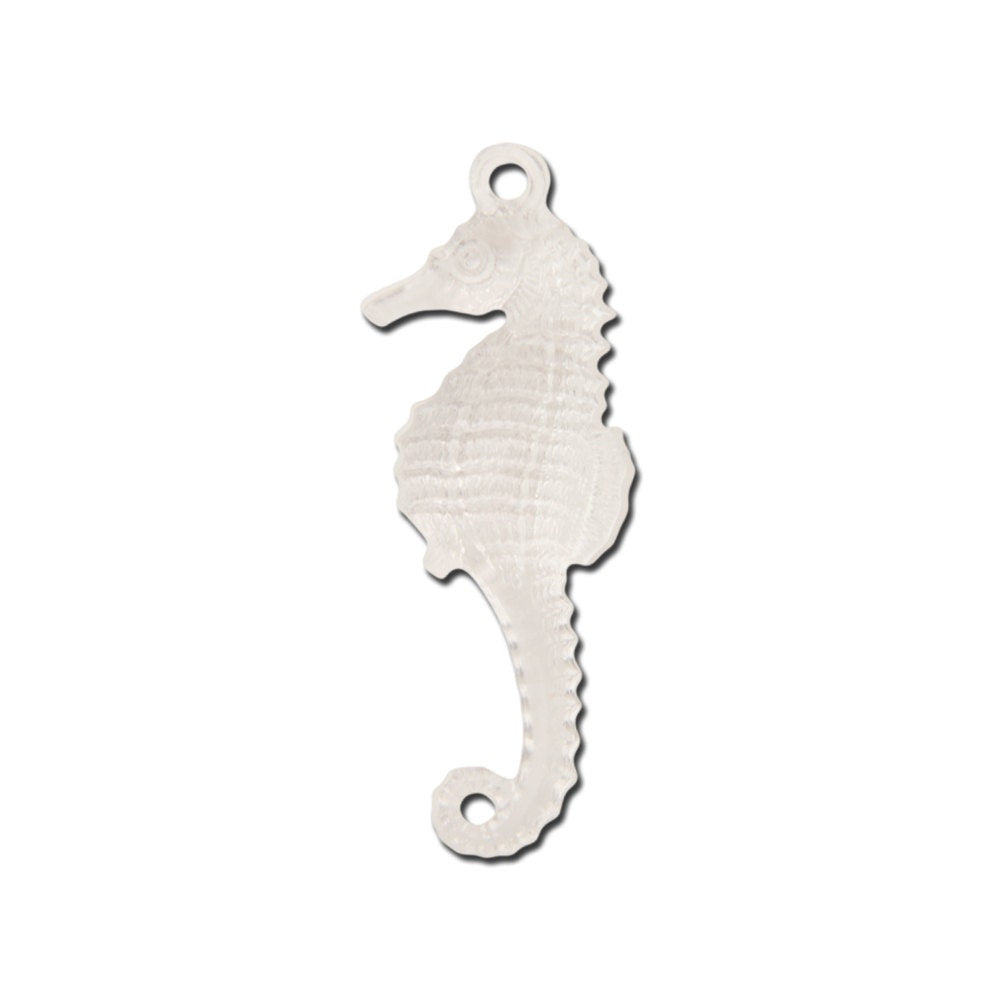 Crystal Clear Lucite Baby Seahorse Pendants Charms 29x10mm pnd110G