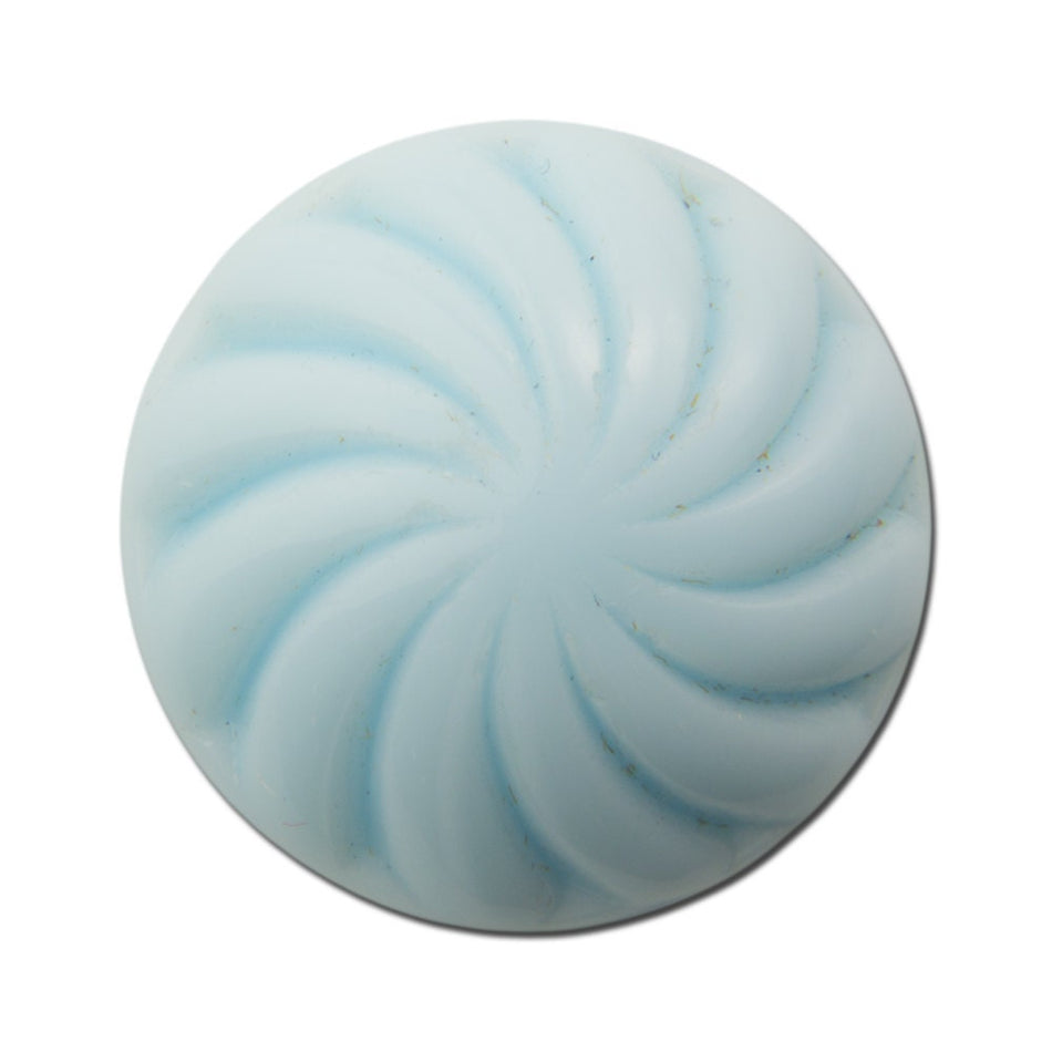 Vintage Light Blue Glass Swirled Domed Cabochon 19mm (2) cab219A