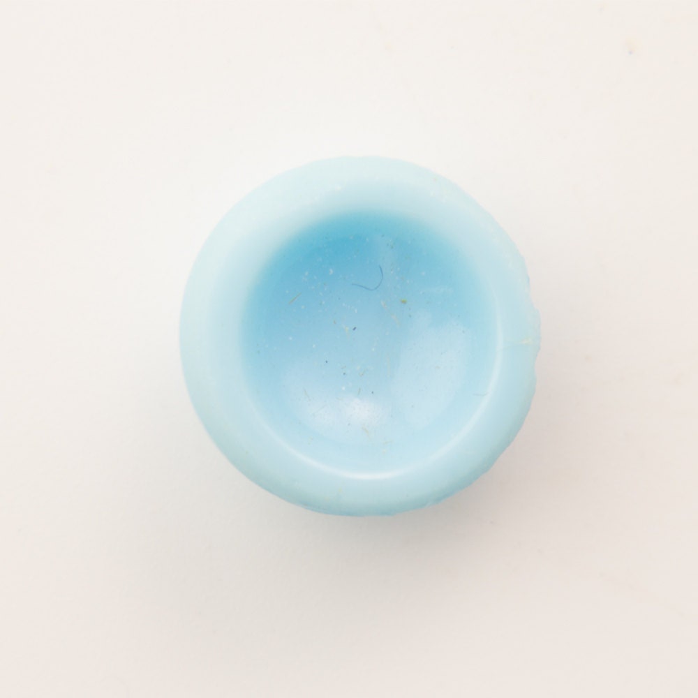 Vintage Blue Melon Glass Cabochons 11mm cab703H