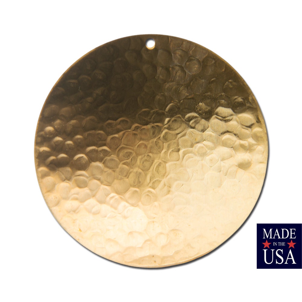 Hammered Dapped Domed Circle Pendant 35mm (4)