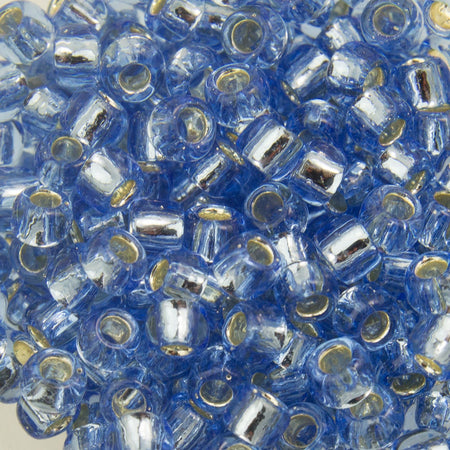 8/0 TOHO ROUND Silver Lined Light Sapphire Seed Bead (8g)