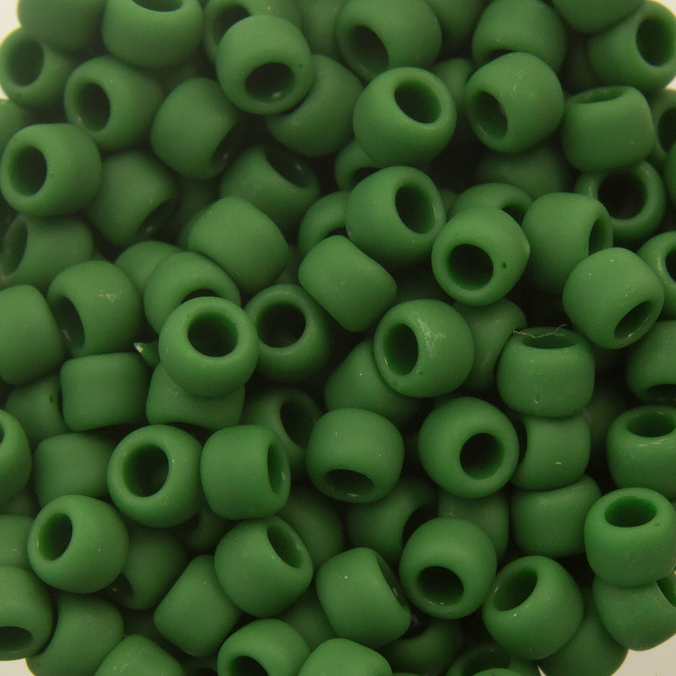 8/0 TOHO ROUND Opaque Frosted Pine Green Seed Bead (8g)
