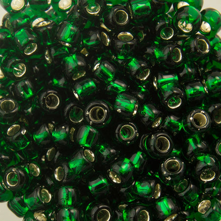 8/0 TOHO ROUND Silver Lined Green Emerald Seed Bead (8g)