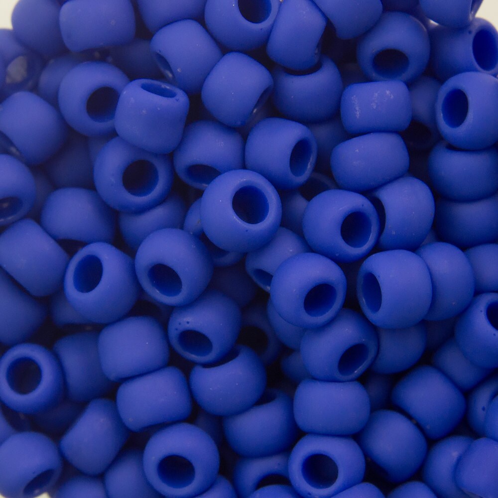 8/0 TOHO ROUND Opaque Frosted Navy Blue Seed Bead (8g)
