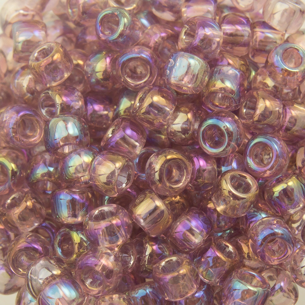 8/0 TOHO ROUND Transparent Rainbow Light Amethyst Seed Bead (8g)