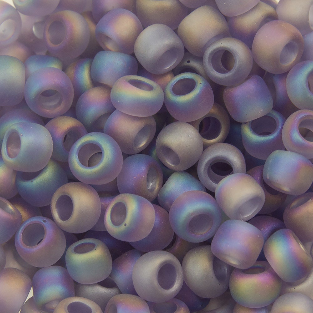 8/0 TOHO ROUND Transparent Rainbow Frosted Light Tanzanite Seed Bead (8g)