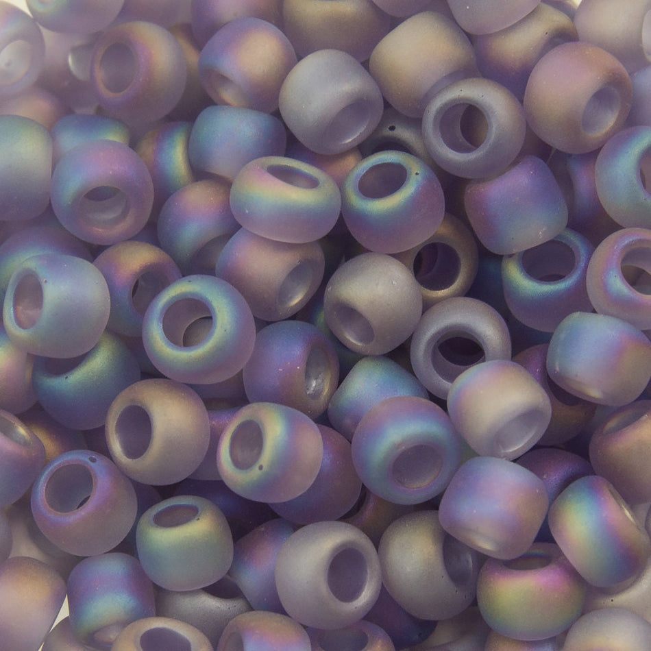 8/0 TOHO ROUND Transparent Rainbow Frosted Light Tanzanite Seed Bead (8g)