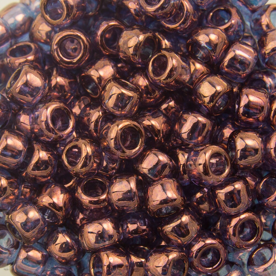 8/0 TOHO ROUND Gold Lustered Amethyst Seed Bead (8g)