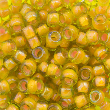 8/0 TOHO ROUND Inside Color Jonquil Apricot Lined Seed Bead (8g)