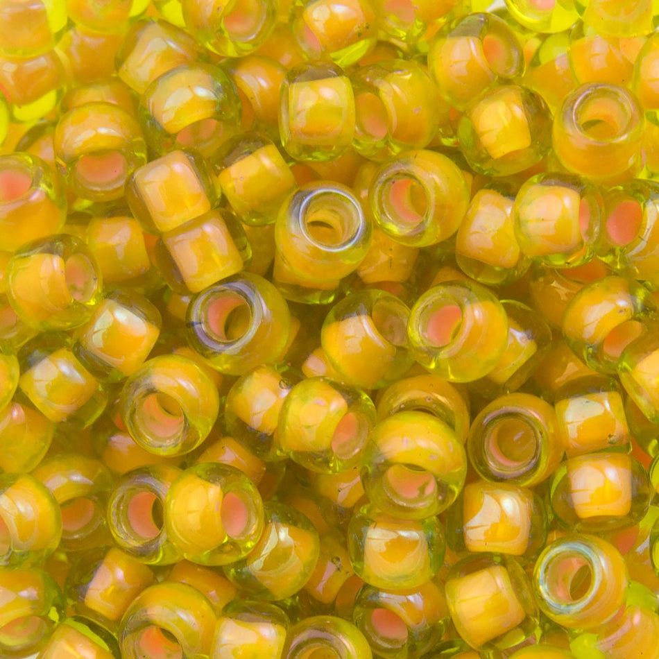 8/0 TOHO ROUND Inside Color Jonquil Apricot Lined Seed Bead (8g)